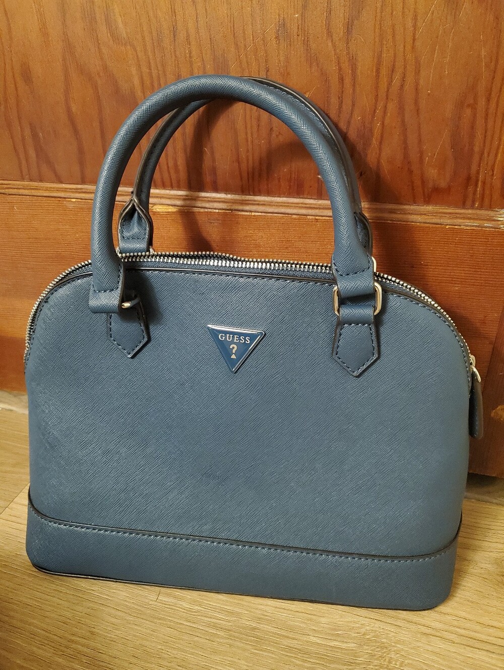 GUESS Slate Blue Dome Satchel